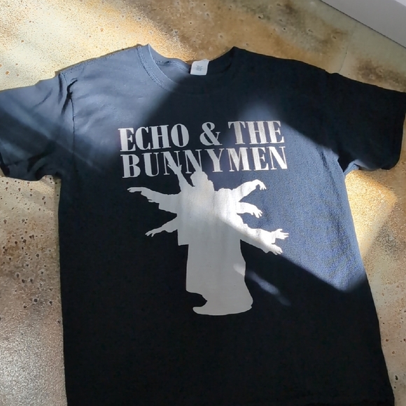 Gildan Other - Echo & The Bunnymen | 2016 Tour Black Band Cotton Tee Size L